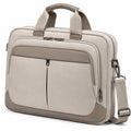 Borsa portadocumenti 42 x 10 x 32 cm in tessuto beige con tracolla regolabile