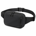 Marsupio 25 x 6 x 15 cm in tessuto nero con tasche zip regolabile