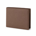 Portafoglio pieghevole 11.5x9.5x1.5 cm in similpelle marrone stile classico