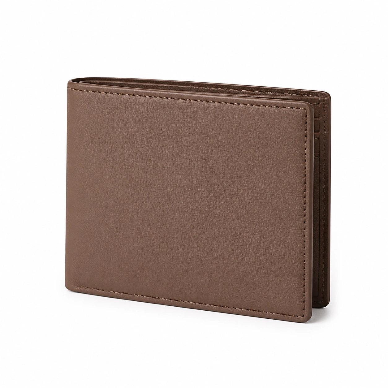 Portafoglio pieghevole 11.5x9.5x1.5 cm in similpelle marrone stile classico