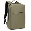 Zaino 30 x 15 x 45 cm in tessuto sintetico verde oliva con scomparto principale per uso quotidiano
